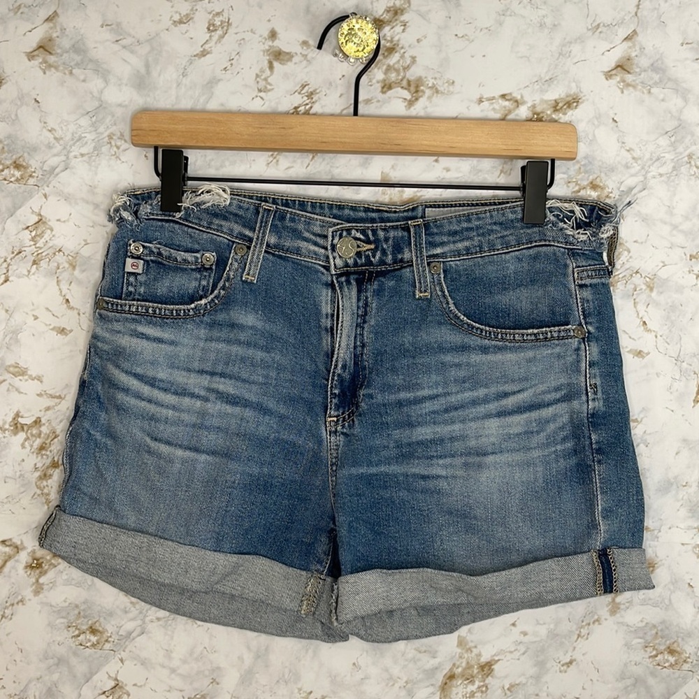 AG Adriano Goldschmied The Hailey Ex-Boyfriend no Roll-Up Shorts l SIZE 27R
